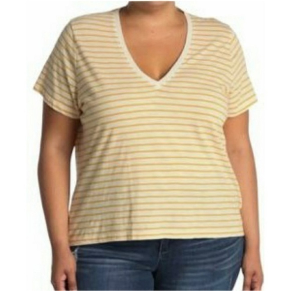 NEW MADEWELL | Theresa striped organic cotton tee 2x